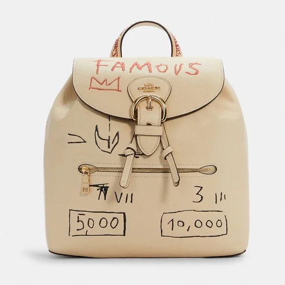 New💃Coach X Jean Michel Basquiat Kleo Backpack - Picture 1 of 15